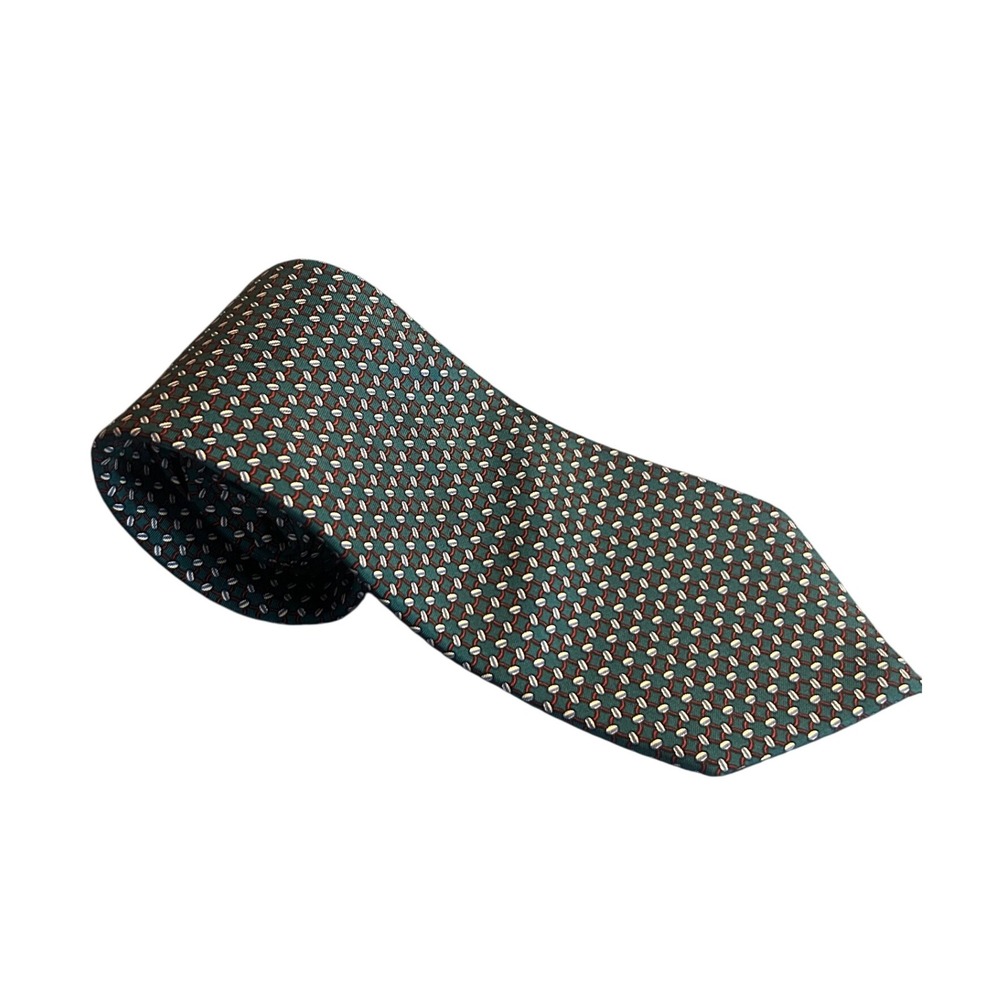 Christian Dior‎ Monsieur Necktie Green Patterned Silk Men's Formal Tie